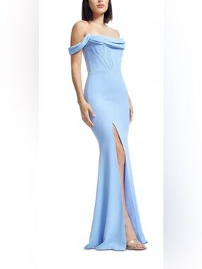 Dress the Population Periwinkle Blue ‘Melania’ Off the Shoulder Dress, Size XXL